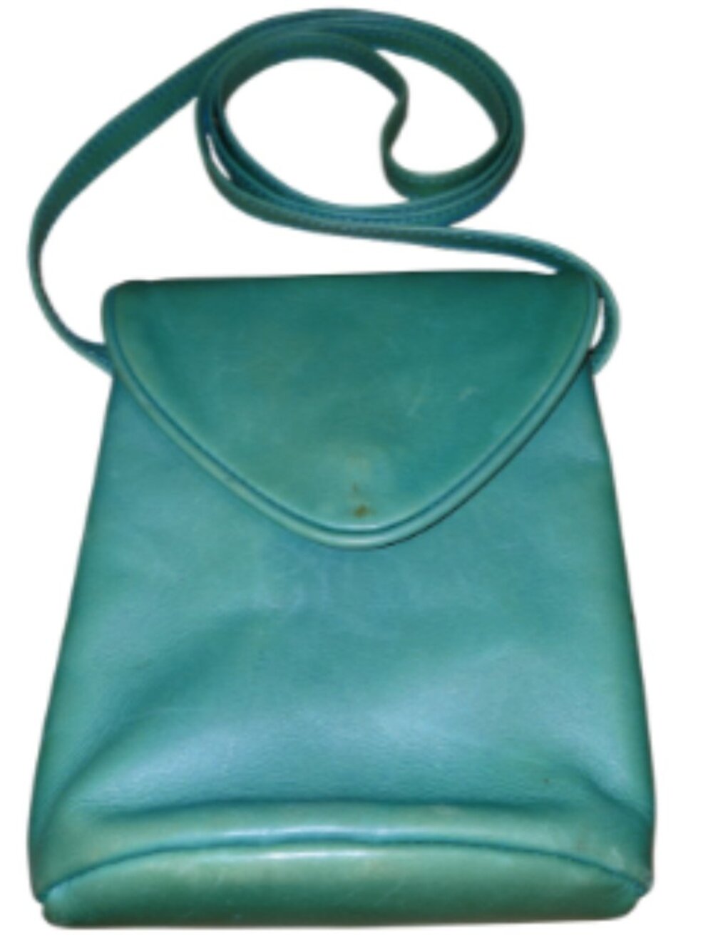 Vintage Mowen Leather Teal Crossbody Purse